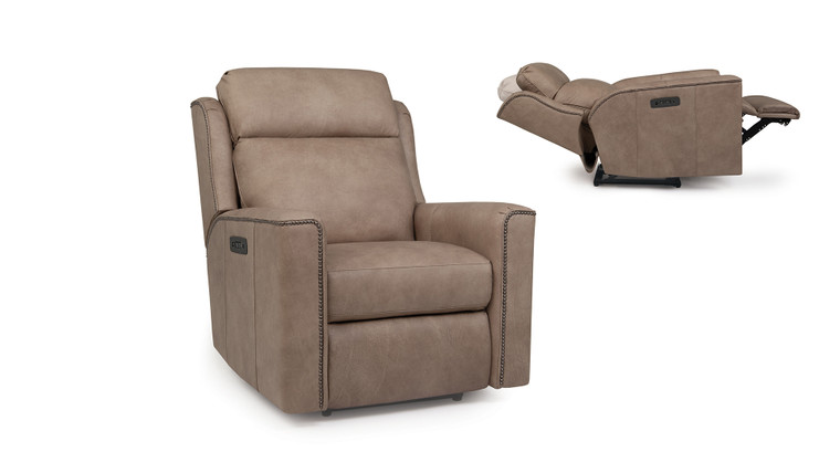 753 Power Recliner with Headrest in Leather