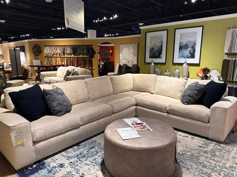 50% Off - Smith Brothers 259 Sectional & Ottoman