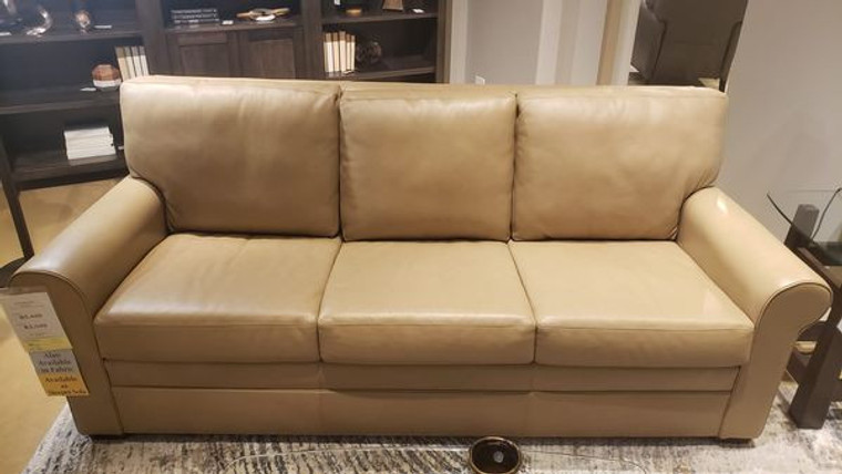 50% Off - Gaines Three Seat Leather Sofa