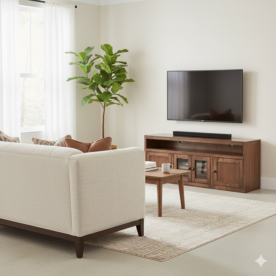 TV STAND AW0300 | ABALONE COLLECTION | PENNY MUSTARD