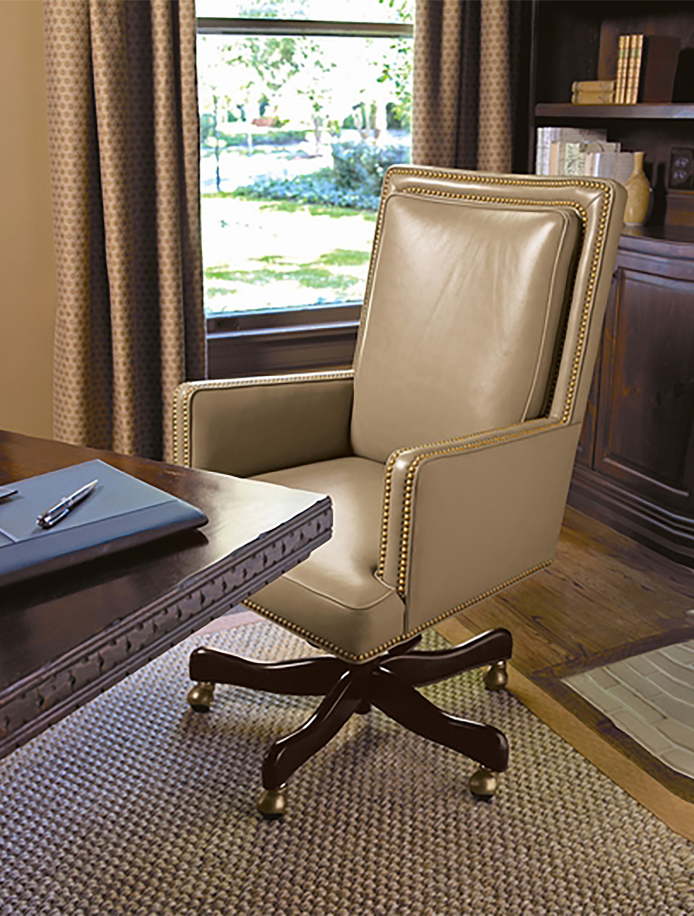 DESK CHAIR HA9403ST | HANCOCK & MOORE | PENNY MUSTARD