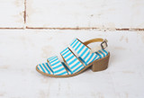 Ezra Aqua Stripe Canvas