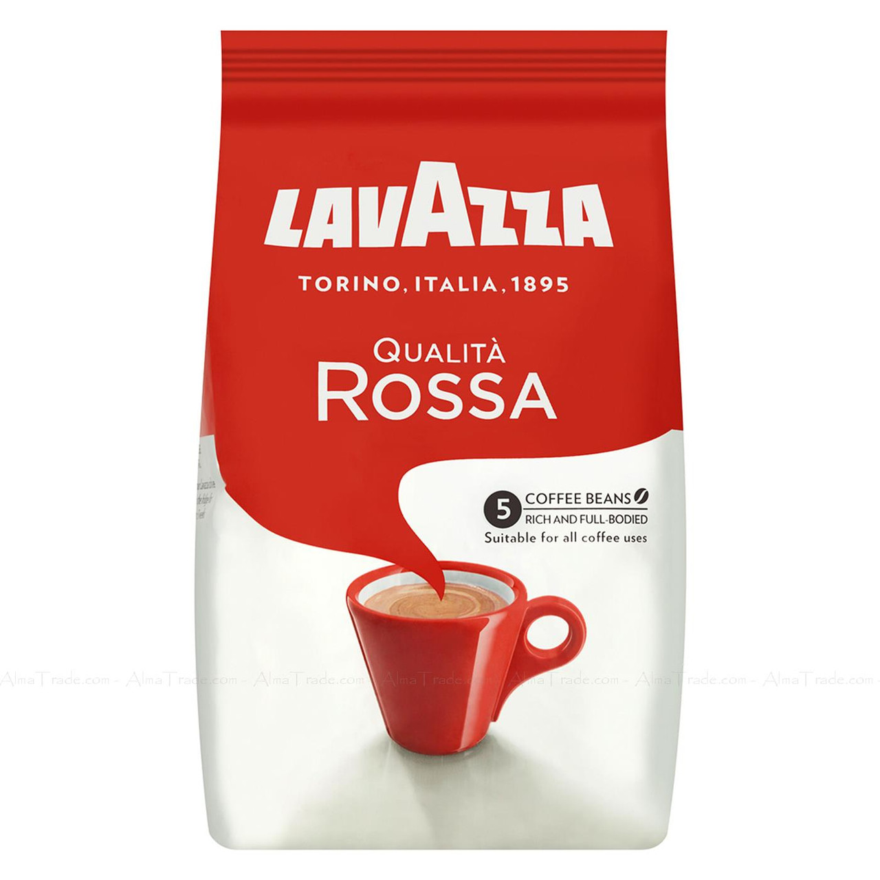 Lavazza Qualita Rossa Coffee Beans Medium Roasting - Made in Italy Pack of  1Kg - Alma Trade Ltd