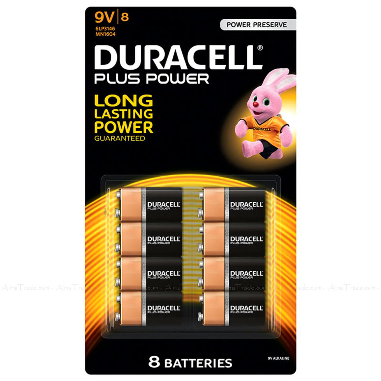 Pile Alcaline DURACELL Plus Power 9V