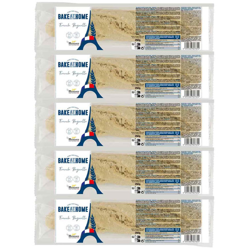 Menissez Sourdough Baguette Crispy Crust Sandwich Bread Pack of 5 Bags x 250g