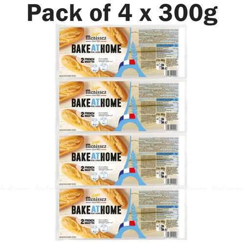 Menissez Demi Baguettes Soft Crumb Sandwich Tasty Bread 2Pcs Pack 4 Bags x 300g