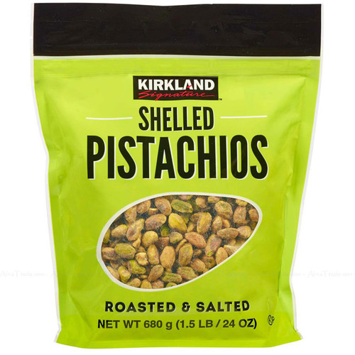 Kirkland Signature Nuts Dry Roasted & Salted Shelled Pistachios Snack Pack 680g