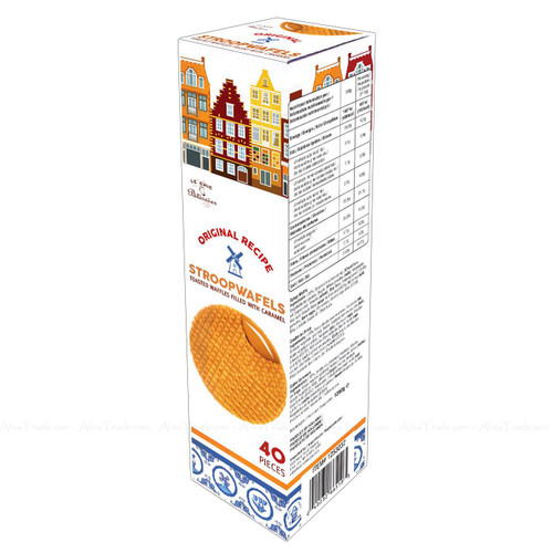 Le Chic Patissier Stroopwafels 40 Caramel Syrup Toasted Waffles Snack Pack 1260g