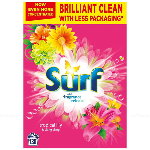 Surf Tropical Lily Laundry Detergent Cleaning Washing Powder 130 Wash Pack 6.5kg