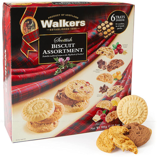 Walkers Short Scottish Biscuits Assortment All Butter Shortbread Cookie Box 900g