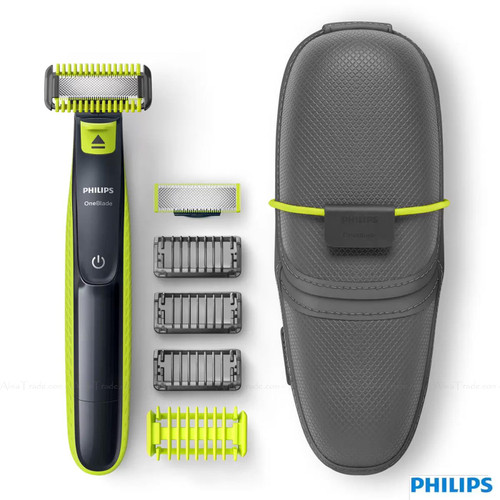 Philips One Blade Face & Body Hair Shave 3x Set Blade+Travel Case Pack QP2520/65