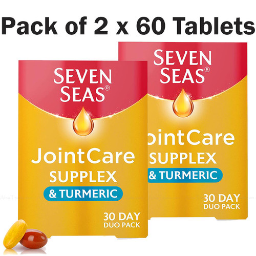 Seven Seas Joint Care Supplex Turmeric Omega3 Glucosamine Pack 2x 30 Duo Tablets
