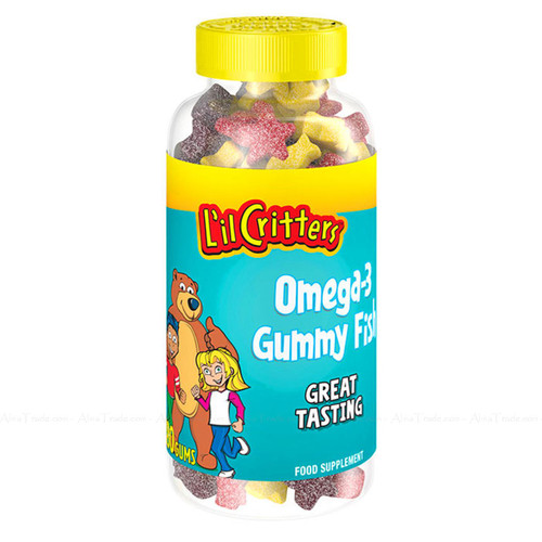 L'il Critters Vitamin Omega 3 Gummy Fish Chewable Food Supplement Pack 180 Gums