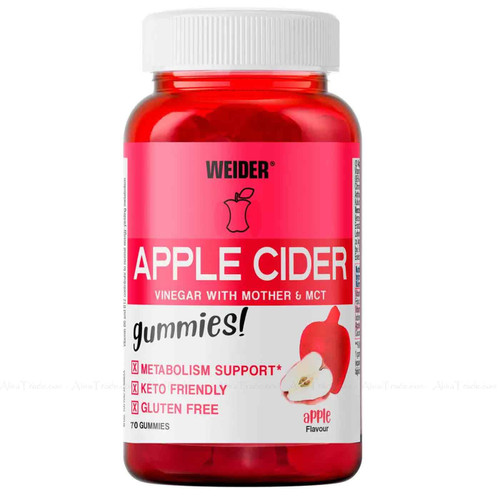 Weider Apple Cider Vinegar with Mother MCT B6 B12 Metabolism Keto Pack 70Gummies