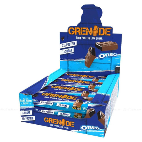 Grenade Carb Killa High Protein Low Sugar Snack Bar Oreo Chocolate Pack 12 x 60g