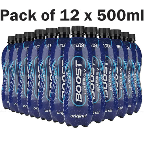 Boost Energy Original Mixed Fruit Flavour Drink Recharge Bottle Pack 12 x 500ml