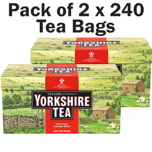 Taylors of Harrogate Yorkshire Black Tea Bags Pure Refreshing Flavour Pack 2x240