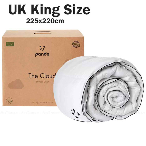 Panda The Cloud Bamboo 10.5 Tog All Seasons Duvet UK King Bed Size 225x220cm