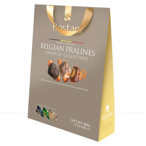 Bostani Belgian Praline Assortment Dark Almond Milk Chocolatier Gift Pack 500g