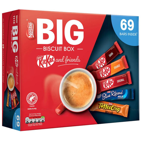 Nestle The Big Biscuit Wafer Assorted Milk Chocolate Five Variety Mix Box 69Bars