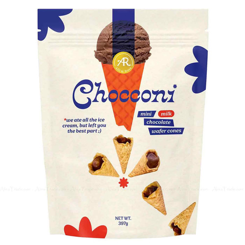 Chocconi Mini Milk Chocolate Wafer Cones Sweet Crispy Shell Treat Snack Pack397g
