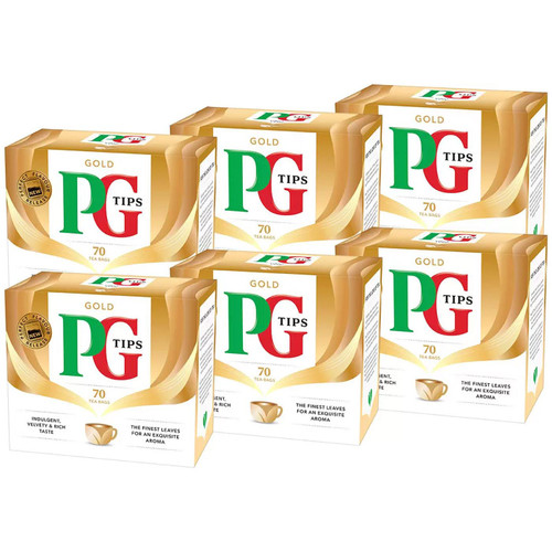 PG Tips Gold Tea Bags Indulgent Velvety Rich Flavour Taste Catering Pack 6x70Pcs