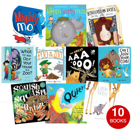 At the Zoo Child Kids Ten Animal Stories Little Tiger Collection 10 Books Set