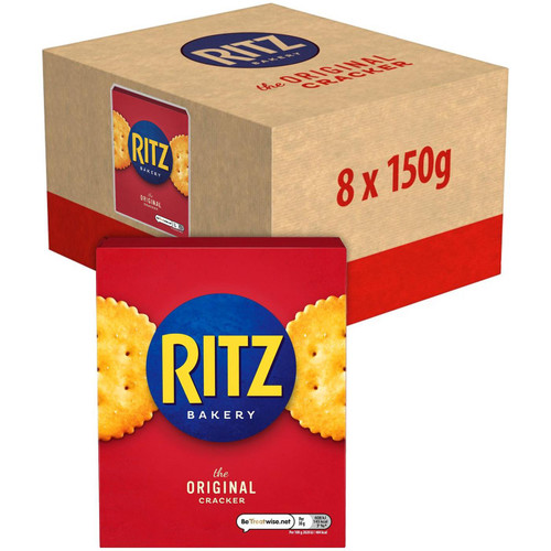 Ritz Original Cracker Bakery Mini Biscuit Butter Taste Savoury Snack Pack 8x150g