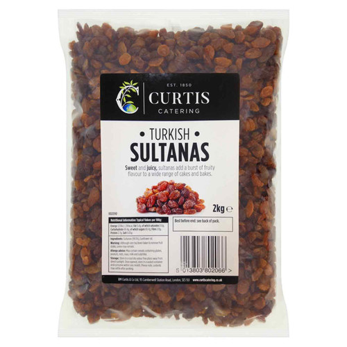 Curtis Sultanas Sweet & Juicy Turkish Dried Currant Succulent Raisins Pack 2kg