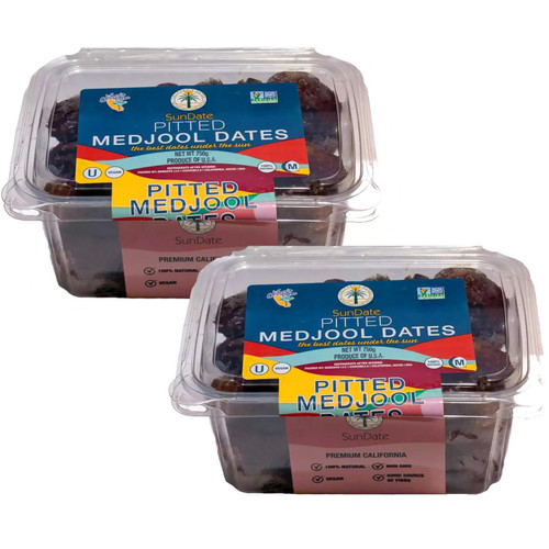 SunDate Pitted Medjool Dates California Large Premium Medjoul USA Pack 2 x 750g