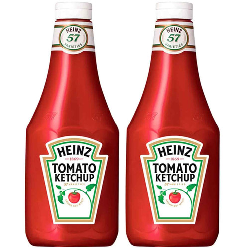 Heinz Red Catering Squeezy 1170ml Tomato Ketchup Sauce Large Set Pack 2 x 1.35kg
