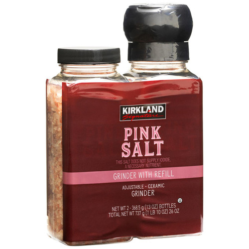 Kirkland Signature Himalayan Pink Salt Spice Adjustable Grinder + Refill 737g