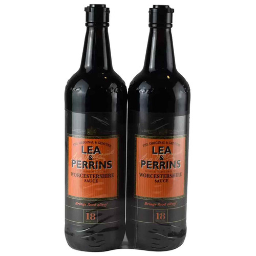 Lea&Perrins Worcestershire Sauce Food Cooking Savoury Flavour Taste Pack 2x568ml