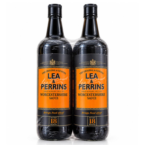Lea&Perrins Worcestershire Sauce Food Cooking Savoury Flavour Taste Pack 2x568ml