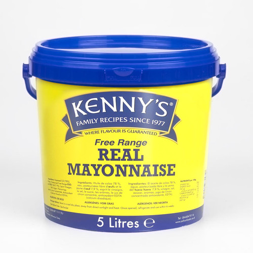 Kenny's Real Mayonnaise Creamy Mayo Sauce Dip Sandwich Salad Burger Tub Pack 5L