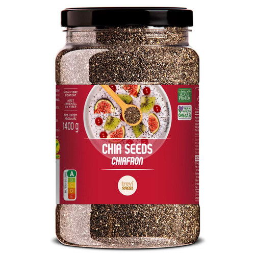 Trevissan Chia Seeds Omega3 Fatty Acids Rich High Fibre Protein Vegan Pack 1.4kg