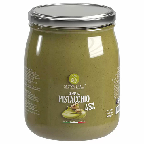 Scyavuru Pistachio Cream Spread Baking Spreadable Smooth Dessert Paste Jar 600g