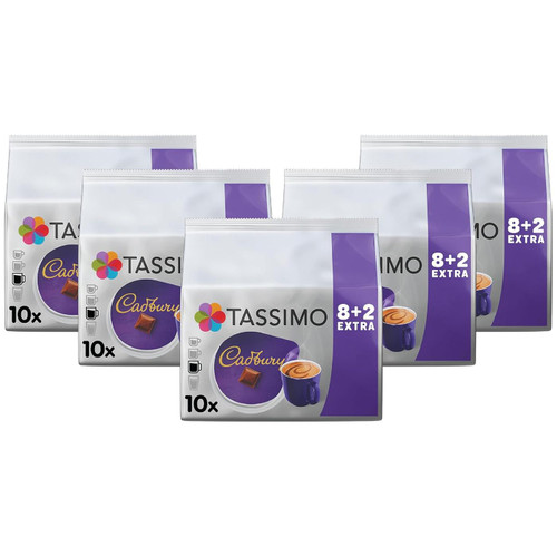 Tassimo Cadbury Hot Chocolate Espresso 50Cups Drink T Disc Capsule Pack 5x10Pods