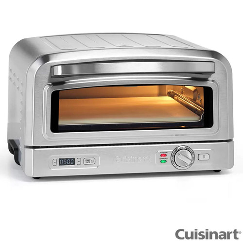 Cuisinart Pizza Oven 1875W Electric Indoor Cook Bake Silver Full Set Kit CPZ120U