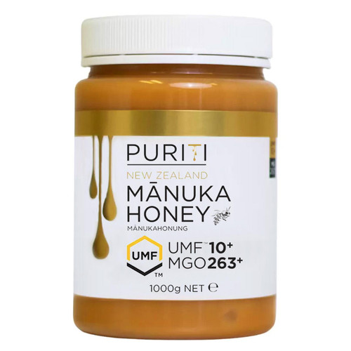 Puriti Manuka Honey Premium New Zealand 10+ UMF With 263+ MGO Traceable Jar 1kg