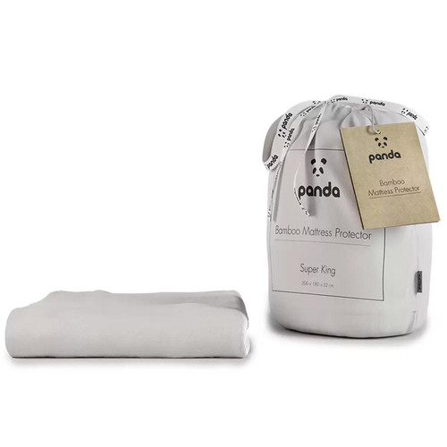 Panda Bamboo Mattress Protector Anti-Bacterial Super King Bed Size 200 x 180cm