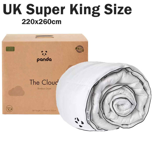 Panda The Cloud Bamboo 10.5 Tog All Seasons Duvet Super King Bed Size 220x260cm