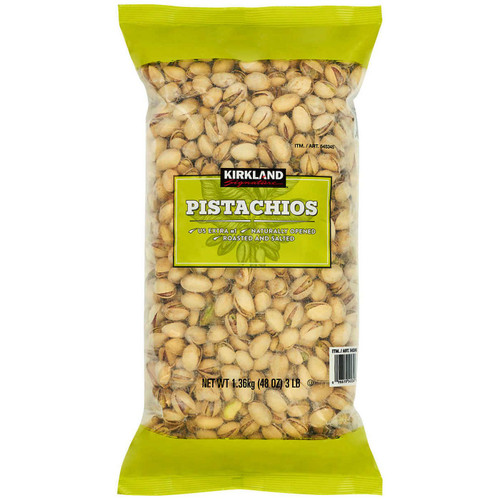 Kirkland Signature Premium Tasty Roasted Salted Open Pistachios Nuts Pack 1.36kg