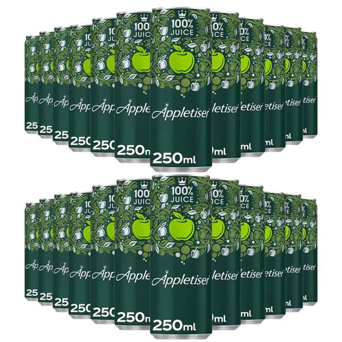 Appletiser Cans Sparkling Apple Juice from Concentrate Drink Vegan Pack 24x250ml