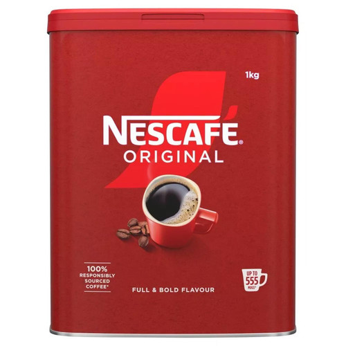 Nescafe Original Blend Full & Bold Flavour Instant Granules Coffee Tin Pack 1kg