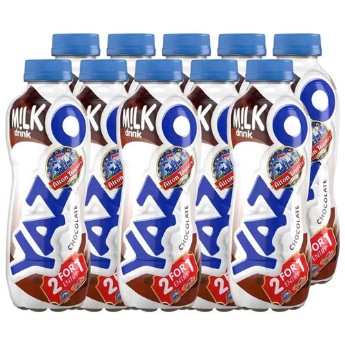 Yazoo Chocolate Milkshake UHT Naturally Rich Calcium Protein Pack of 10 x 400ml