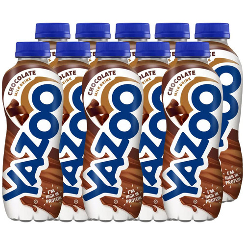Yazoo Chocolate Milkshake UHT Naturally Rich Calcium Protein Pack of 10 x 400ml