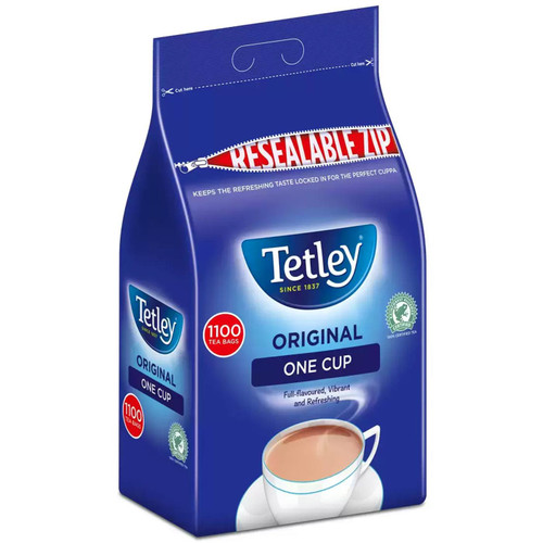 Tetley 1 One Cup Classic Black Catering Sealed Full Flavoured Pack 1100 Tea Bags