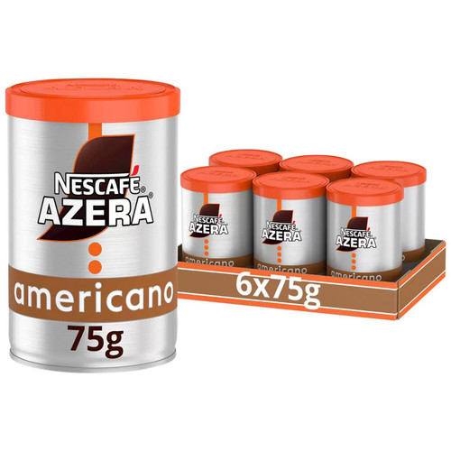 Nescafe Azera Americano Instant Ground Beans Barista Style Coffee Pack 6 x 75g