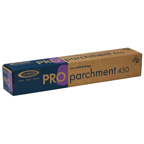 Prowrap Non Stick Oven Baking Parchment Paper Catering Cutterbox Roll 45cm x 50m
